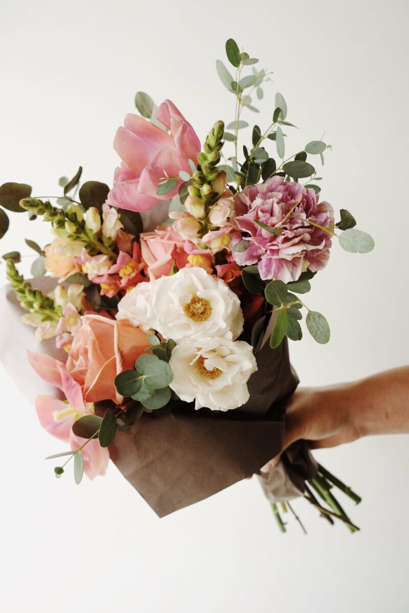 Paper Wrapped Bouquet