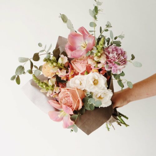 Paper Wrapped Bouquet