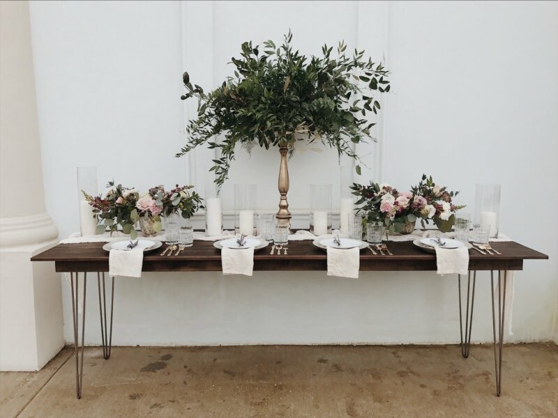 All Greenery Food Table/Mantle Arrangement
