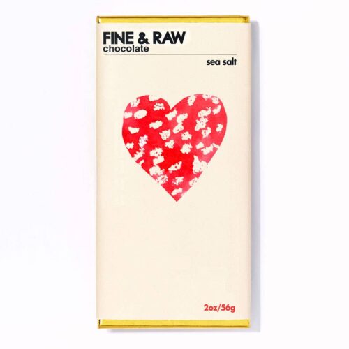 FINE & RAW - Valentines - Sea Salt Chocolate Bar - 2oz