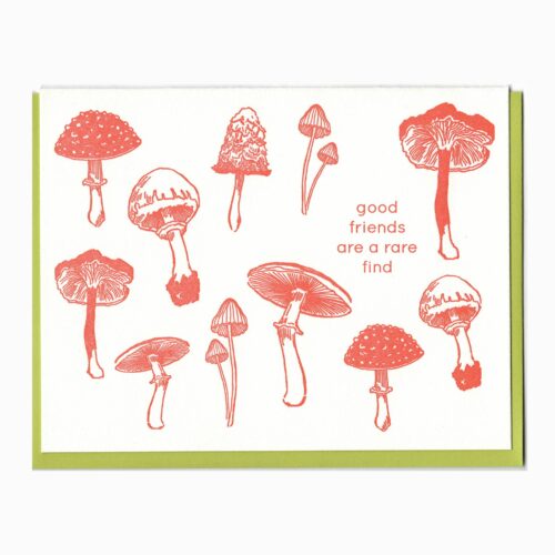 Blackbird Letterpress - mushrooms friendship card