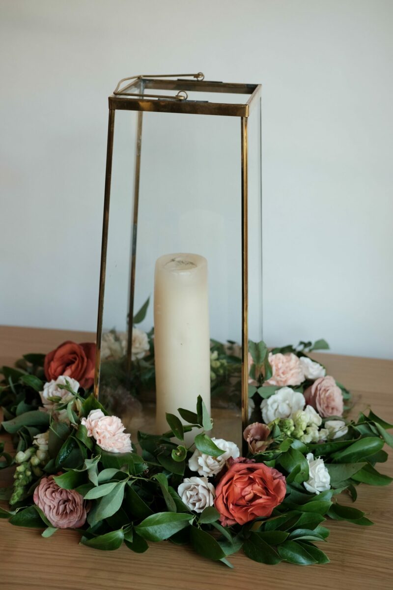 Mabel Table Wreath with Flowers