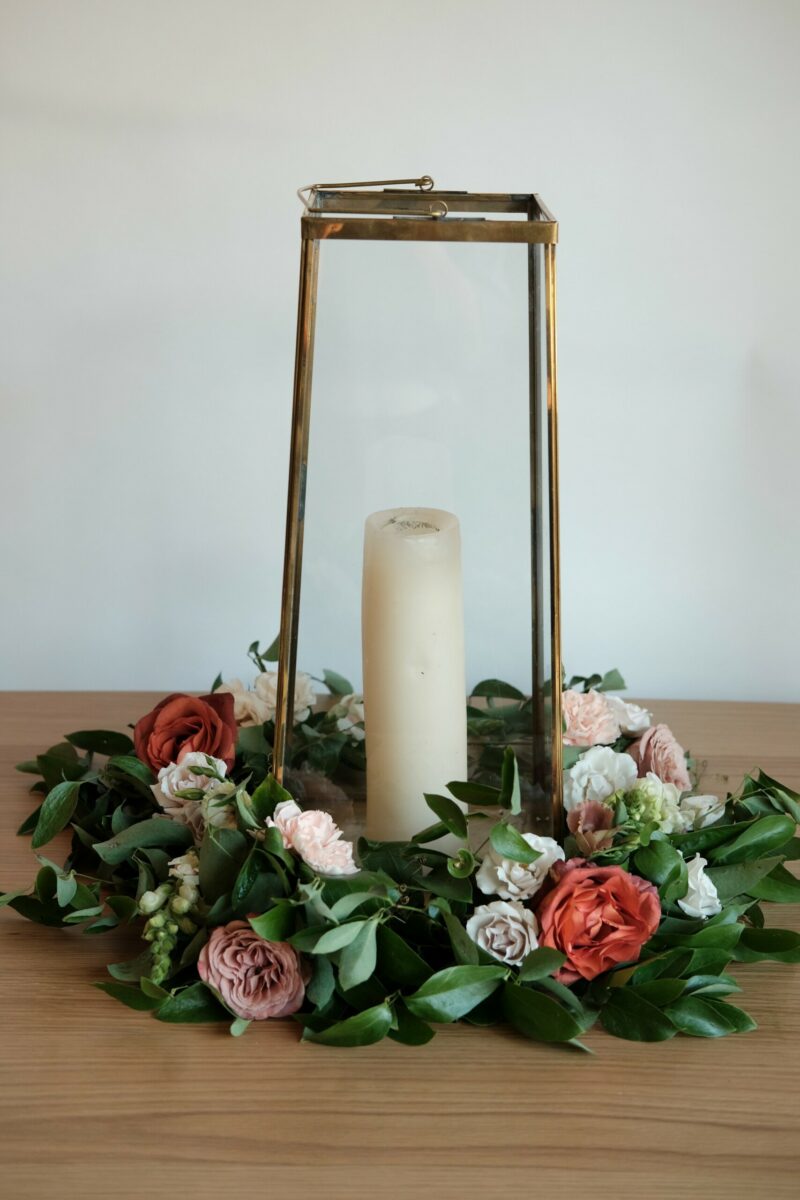 Mabel Table Wreath with Flowers