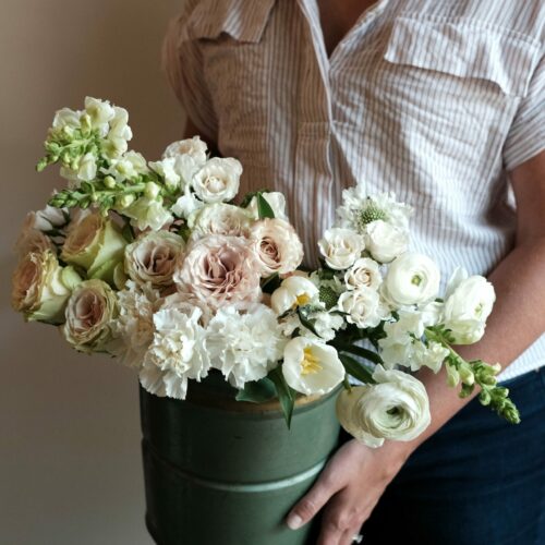 Delphine Bucket of Flowers