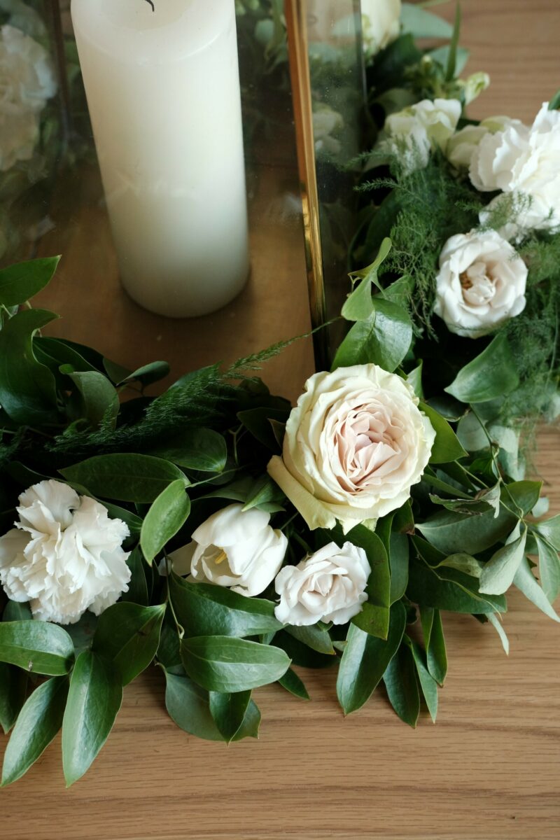 Grace Table Wreath with Flowers